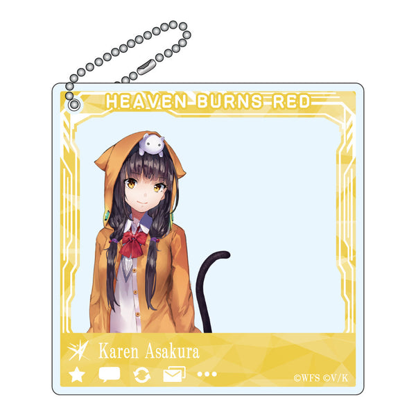 『ヘブンバーンズレッド』SNSぽいアクリルキーホルダー 朝倉可憐