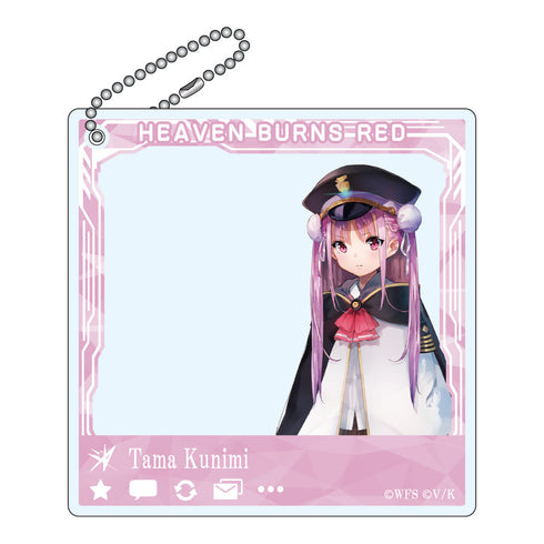 『ヘブンバーンズレッド』SNSぽいアクリルキーホルダー 國見タマ