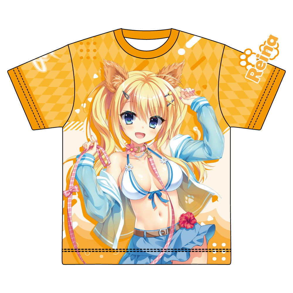 金色ラブリッチェ 妃 玲奈 フルプリントTシャツ 金色ラブリッチェ』描き下ろし フルグラフィックTシャツ 妃玲奈 わんこ