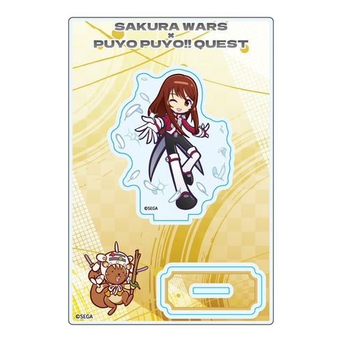 "Puyo Puyo" Acrylic Stand: Erika Fontaine - Sakura Wars Collaboration Illustration by Puyo Quest