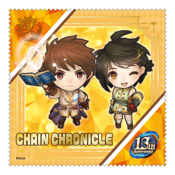 "Chain Chronicle" Cleaning Cloth: Captain & Millenia