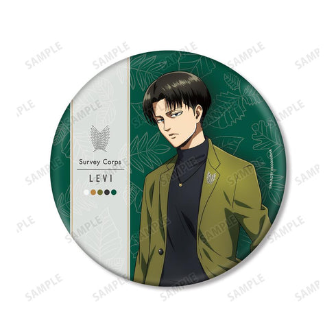 『進撃の巨人』描き下ろしイラスト リヴァイ シミラールックver. BIG缶バッジ【202501再販】