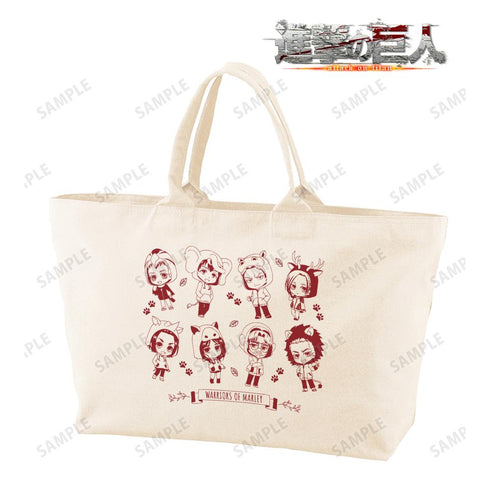 『進撃の巨人』マーレの戦士 ちびキャラ BIGジップトートバッグ【202510再販】