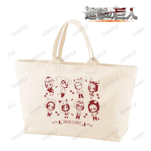 『進撃の巨人』マーレの戦士 ちびキャラ BIGジップトートバッグ【202603再販】