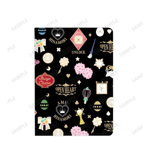 『しゅごキャラ!』モチーフ柄 4ポケットパスケース ブラック【202507再販】