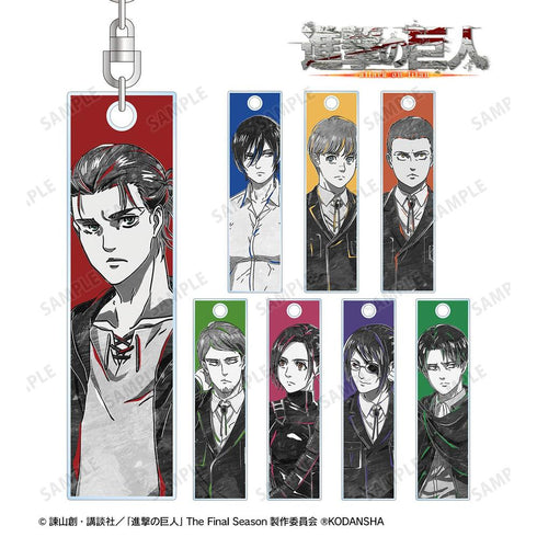 『進撃の巨人』トレーディング Ani-Art BLACK LABEL スティックアクリルキーホルダー ver.A(単位/BOX)【202607再販】