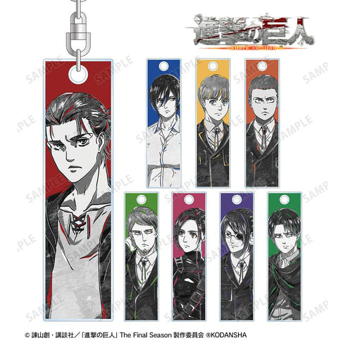 『進撃の巨人』トレーディング Ani-Art BLACK LABEL スティックアクリルキーホルダー ver.A(単位/BOX)【202507再販】