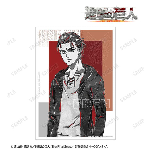 『進撃の巨人』エレン Ani-Art BLACK LABEL A3マット加工ポスター【202603再販】