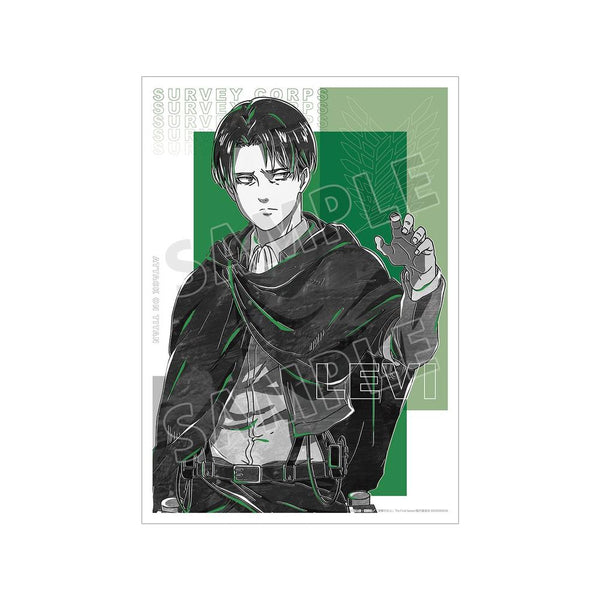 『進撃の巨人』リヴァイ Ani-Art BLACK LABEL A3マット加工ポスター【202603再販】