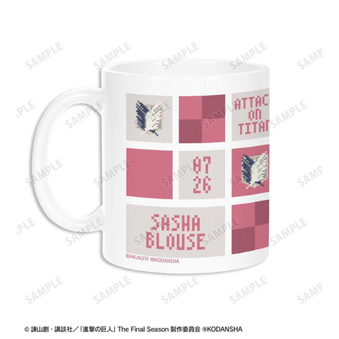 《進擊的巨人》莎夏馬克杯(《一夜狼人》聯名點陣圖版)【202604再版】