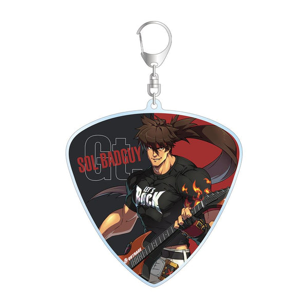 『GUILTY GEARTM -STRIVE-』描き下ろしイラスト ソル=バッドガイ バンドver. ピック型BIGアクリルキーホルダー【202508再販】