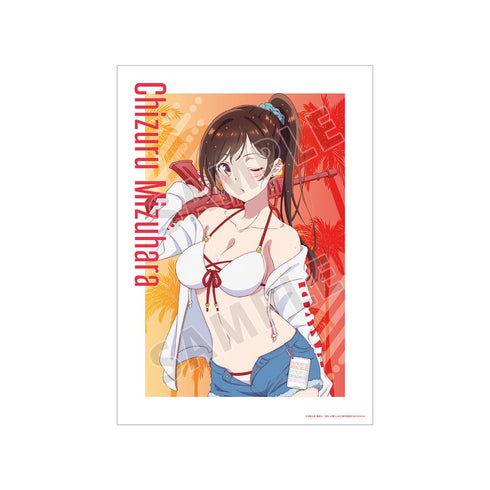 『彼女、お借りします』描き下ろしイラスト 水原千鶴 ビーチデートver. A3マット加工ポスター【202508再販】