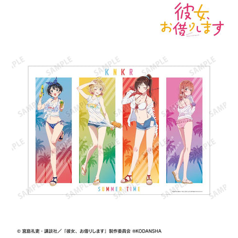 『彼女、お借りします』描き下ろしイラスト 集合 ビーチデートver. A3マット加工ポスター【202508再販】