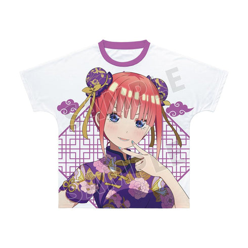 『五等分の花嫁』描き下ろしイラスト 中野二乃 チャイナドレスver. フルグラフィックTシャツユニセックス【202501再販】