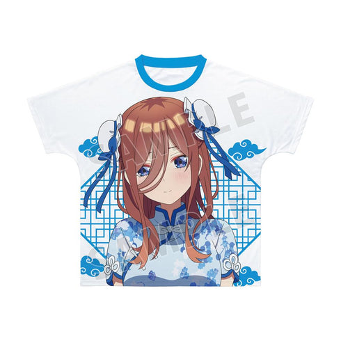 『五等分の花嫁』描き下ろしイラスト 中野三玖 チャイナドレスver. フルグラフィックTシャツユニセックス【202501再販】