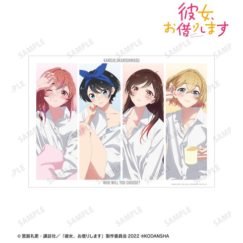 『彼女、お借りします』描き下ろしイラスト 集合 彼シャツver. A3マット加工ポスター【202508再販】