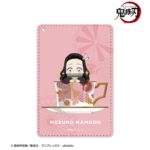 『鬼滅の刃』竈門禰豆子 みにきゃら ティーカップver. 1ポケットパスケース【202505再販】