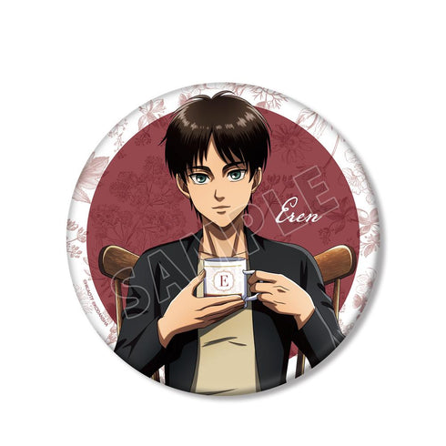 『進撃の巨人』描き下ろしイラスト エレン ティータイムver. BIG缶バッジ【202501再販】