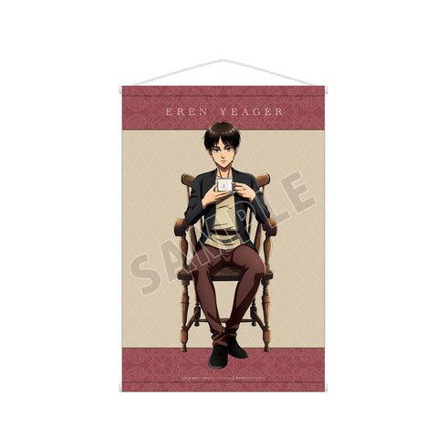 『進撃の巨人』描き下ろしイラスト エレン ティータイムver. B2タペストリー【202512再販】