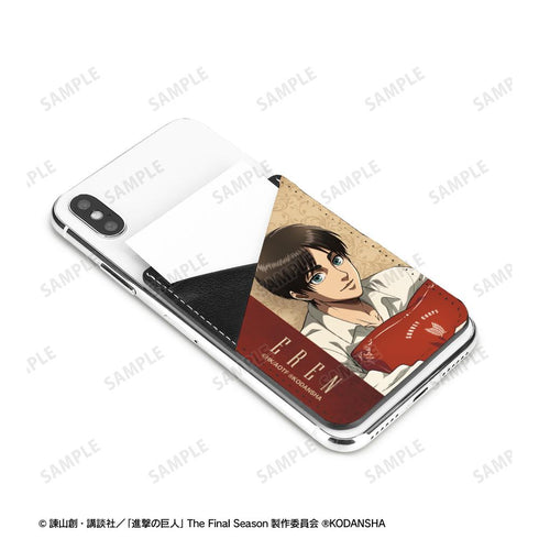 『進撃の巨人』描き下ろしイラスト エレン リラックスver. スマホカードポケット【202507再販】