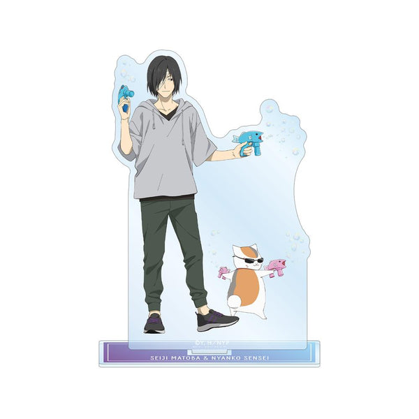 『夏目友人帳』描き下ろしイラスト 的場静司&ニャンコ先生 シャボン玉ver. BIGアクリルスタンド【202602再販】