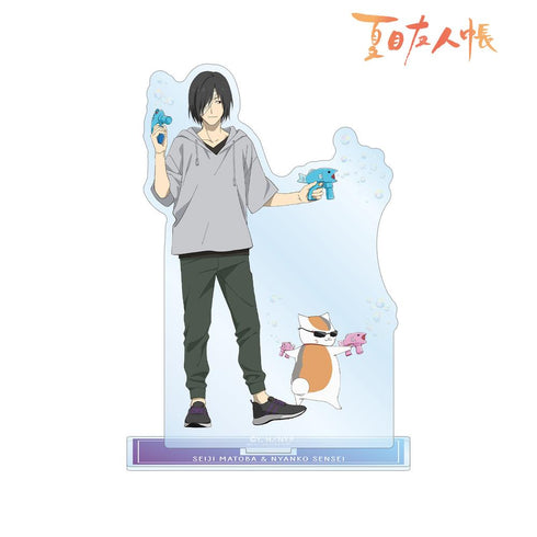 『夏目友人帳』描き下ろしイラスト 的場静司&ニャンコ先生 シャボン玉ver. BIGアクリルスタンド【202602再販】