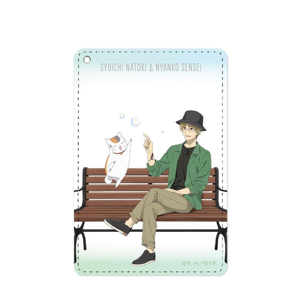 『夏目友人帳』描き下ろしイラスト 名取周一&ニャンコ先生 シャボン玉ver. 1ポケットパスケース【202503再販】
