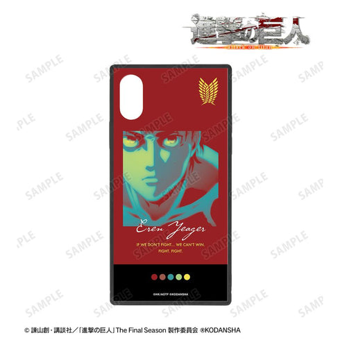 『進撃の巨人』エレン paleful スクエア強化ガラスiPhoneケース【202507再販】