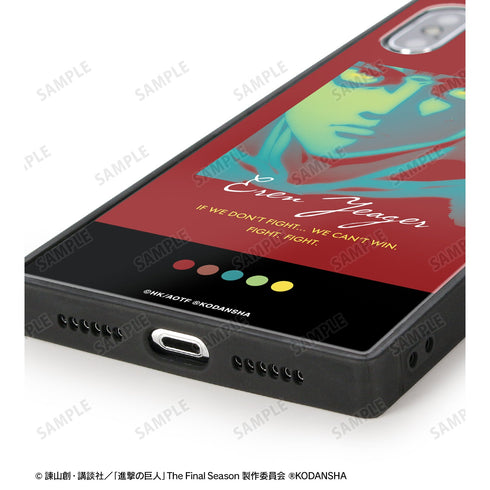 『進撃の巨人』エレン paleful スクエア強化ガラスiPhoneケース【202405再販】
