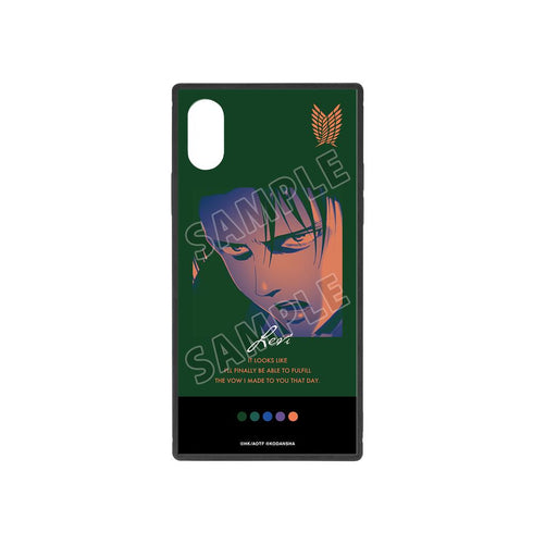 『進撃の巨人』リヴァイ paleful スクエア強化ガラスiPhoneケース【202507再販】