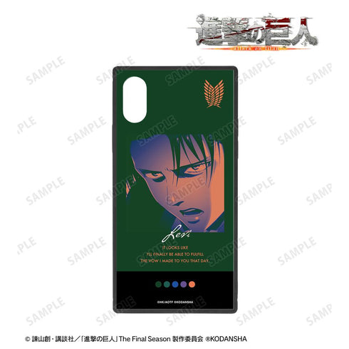 『進撃の巨人』リヴァイ paleful スクエア強化ガラスiPhoneケース【202507再販】