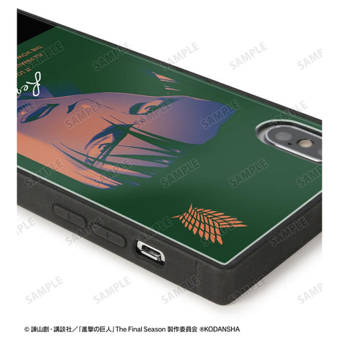 『進撃の巨人』リヴァイ paleful スクエア強化ガラスiPhoneケース【202507再販】