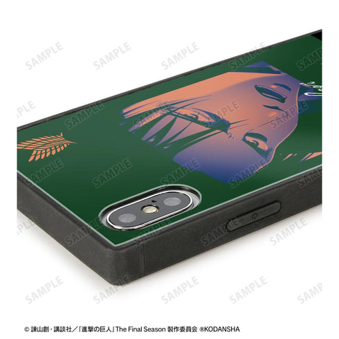 『進撃の巨人』リヴァイ paleful スクエア強化ガラスiPhoneケース【202507再販】
