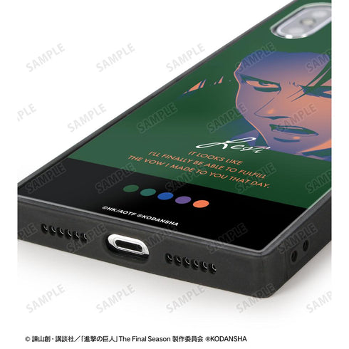 『進撃の巨人』リヴァイ paleful スクエア強化ガラスiPhoneケース【202507再販】