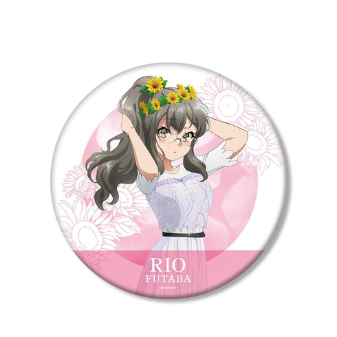 『青春ブタ野郎はバニーガール先輩の夢を見ない』描き下ろしイラスト 双葉理央 ひまわりと白いワンピースver. BIG缶バッジ【202512再販】
