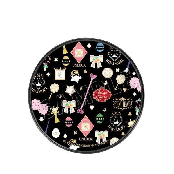 『しゅごキャラ!』モチーフ柄 サークル型Qi対応充電器 ブラック【202601再販】