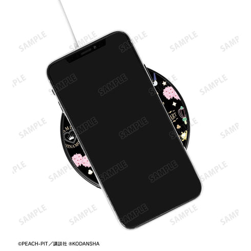 『しゅごキャラ!』モチーフ柄 サークル型Qi対応充電器 ブラック【202606再販】