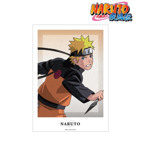 『NARUTO-ナルト- 疾風伝』描き下ろしイラスト うずまきナルト 戦う背中ver. A3マット加工ポスター【202501再販】