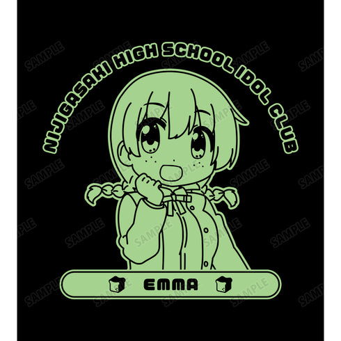 『ラブライブ!虹ヶ咲学園スクールアイドル同好会』にじよん あにめーしょん エマ‧ヴェルデ カレッジTシャツ(メンズ/レディース)