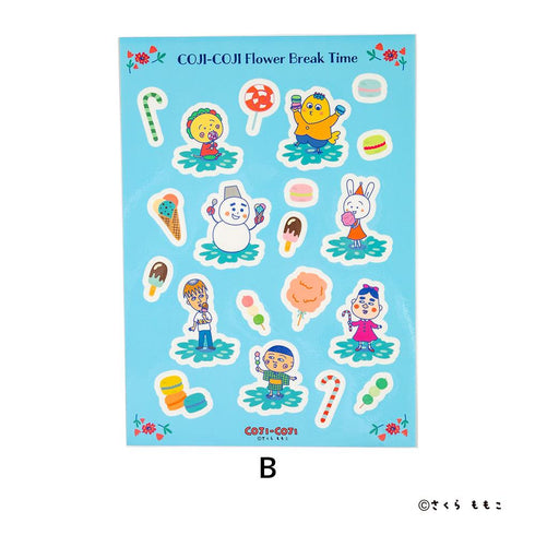 『COJI-COJI』Flower Break Time B5ダイカットステッカー B