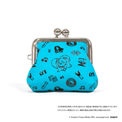 『初音ミク×甲州印伝』底つまみがま口 Future/未来