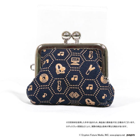 『初音ミク×甲州印伝』底つまみがま口 Tradition/伝統