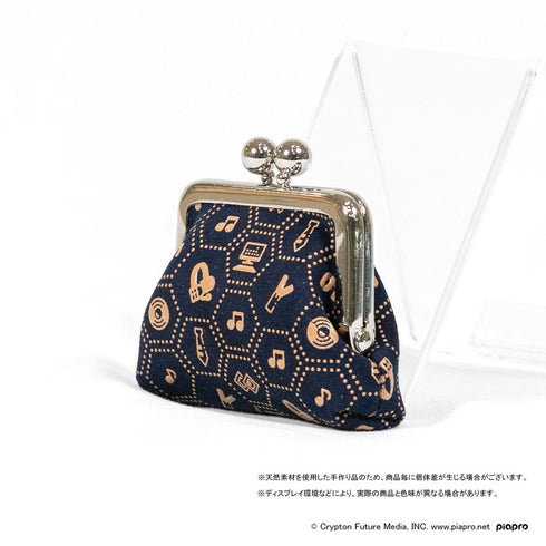 『初音ミク×甲州印伝』底つまみがま口 Tradition/伝統