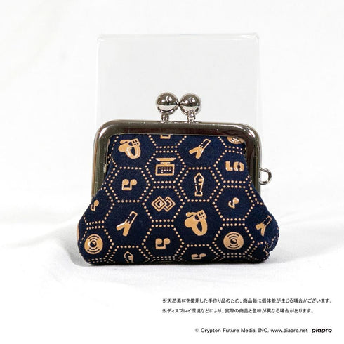 『初音ミク×甲州印伝』底つまみがま口 Tradition/伝統