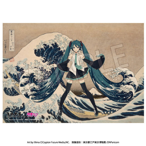 『葛飾北斎×初音ミク』B2布ポスター 冨嶽三十六景 神奈川沖浪裏 【日本限定】【202607再販】