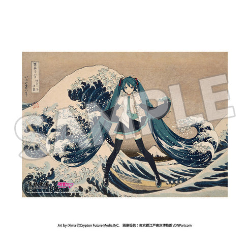 『葛飾北斎×初音ミク』B2布ポスター 冨嶽三十六景 神奈川沖浪裏 【日本限定】【202601再販】