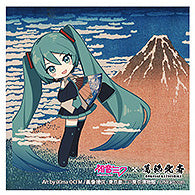 『初音ミク×葛飾北斎』iXima ステッカー 凱風快晴 ミニキャラ