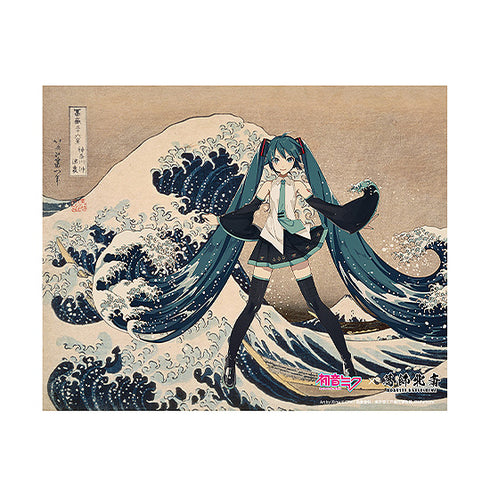 『葛飾北斎×初音ミク』iXima キャンバスアート 神奈川沖波裏【202607再販】