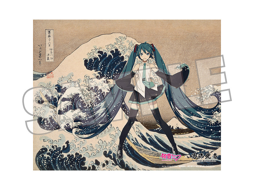 葛飾北斎×初音ミク』iXima キャンバスアート 神奈川沖波裏【202607再販