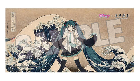 『初音ミク×葛飾北斎』iXima バスタオル 神奈川沖波裏
